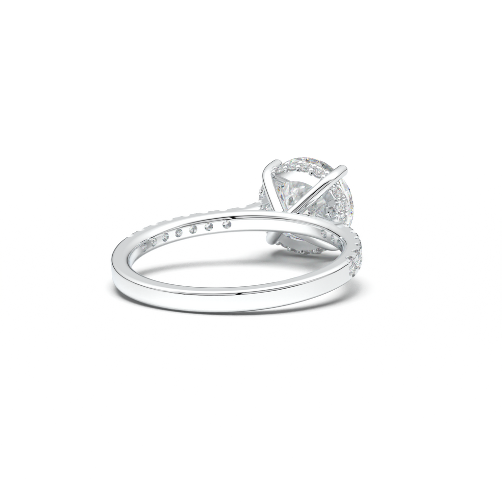 Round Pavé Engagement Ring