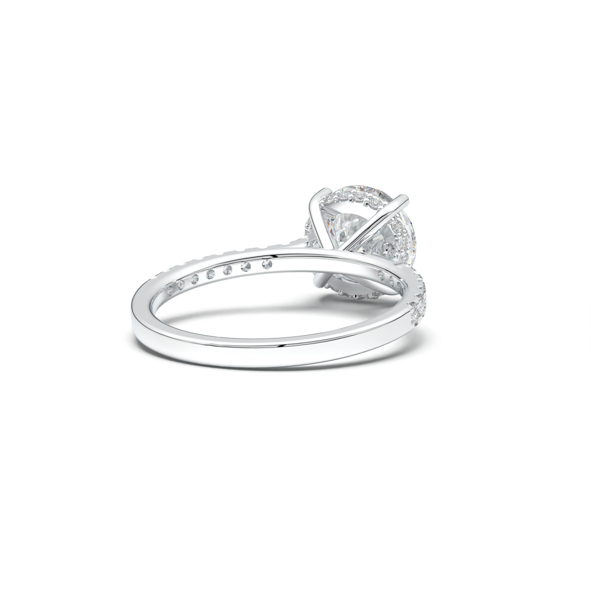 Round Pavé Engagement Ring