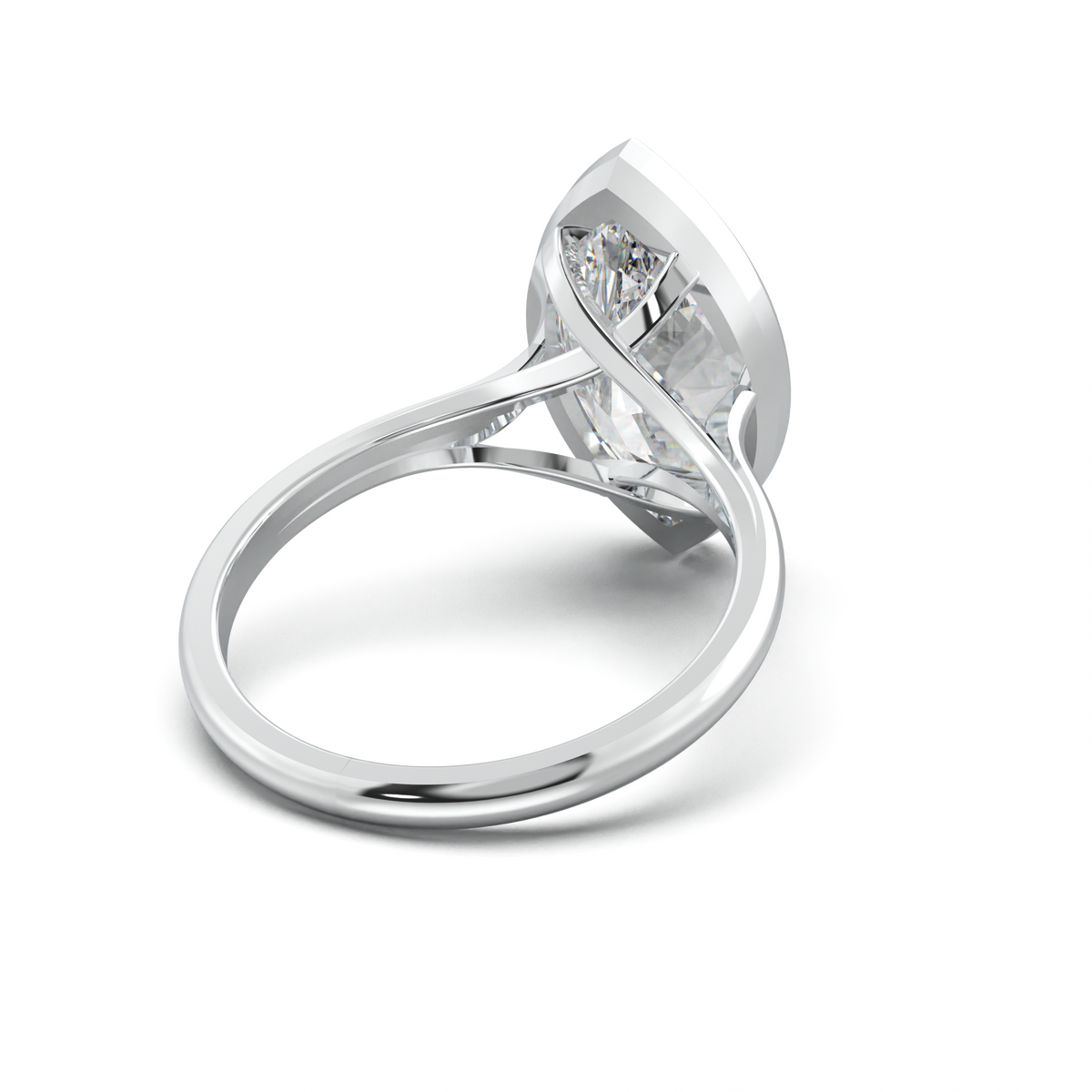 Marquise Bezel Solitaire Engagement Ring