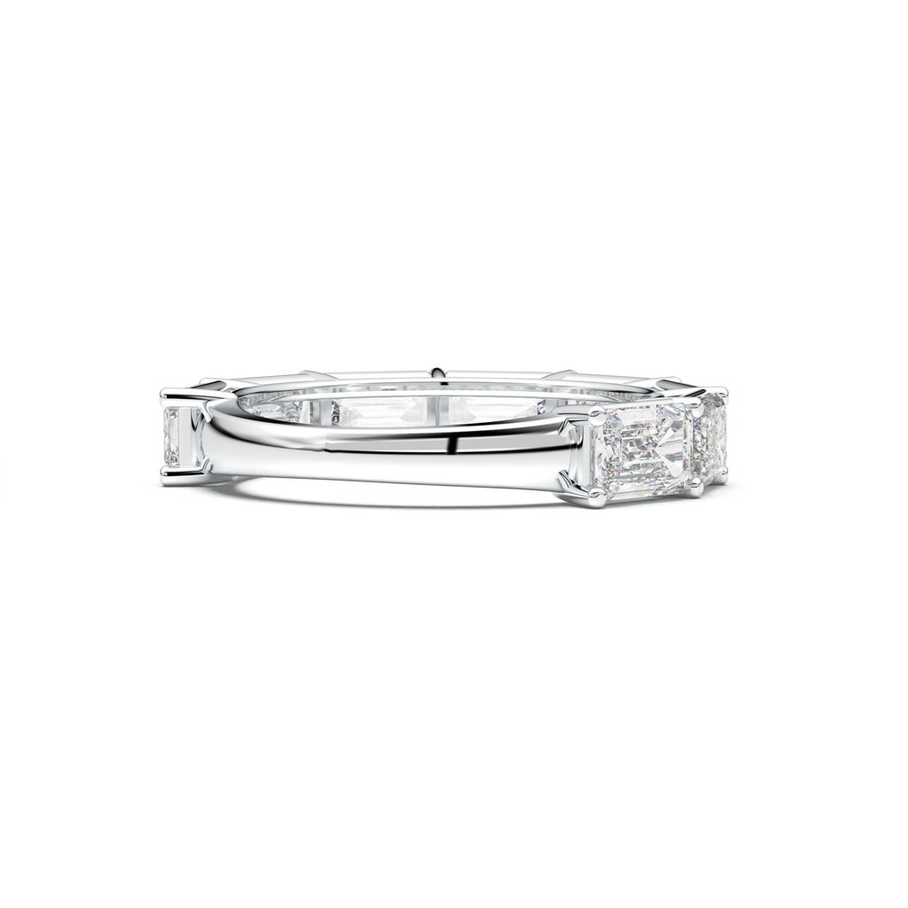 Emerald-Cut Six-Stone Wedding Band