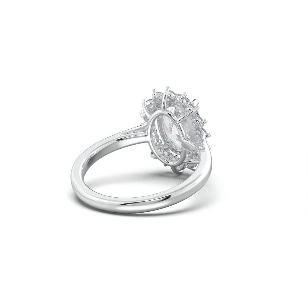 Oval Halo Engagement Ring