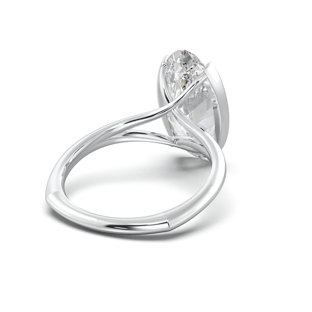 Moval Halo Pavé Engagement Ring