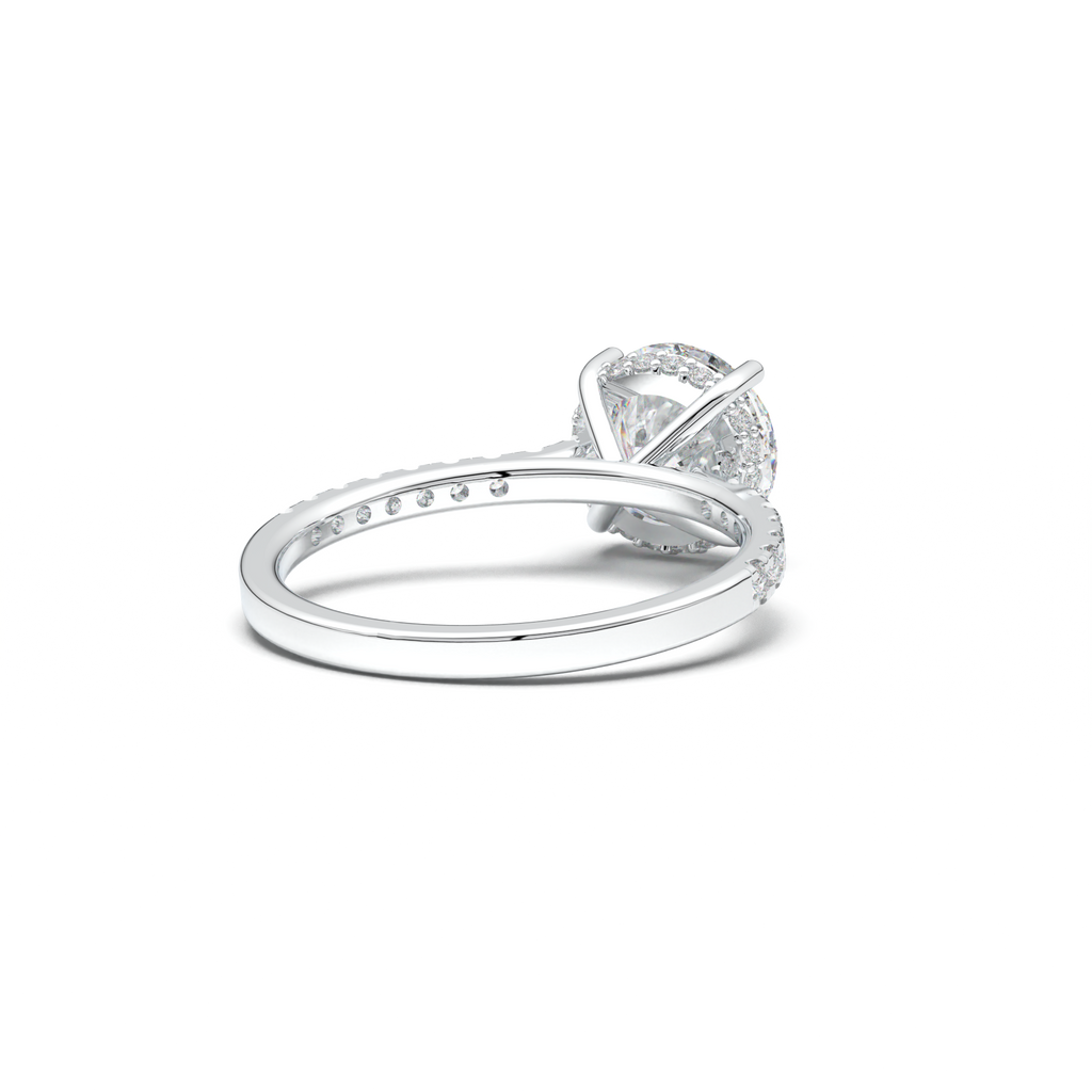 Round Pavé Engagement Ring