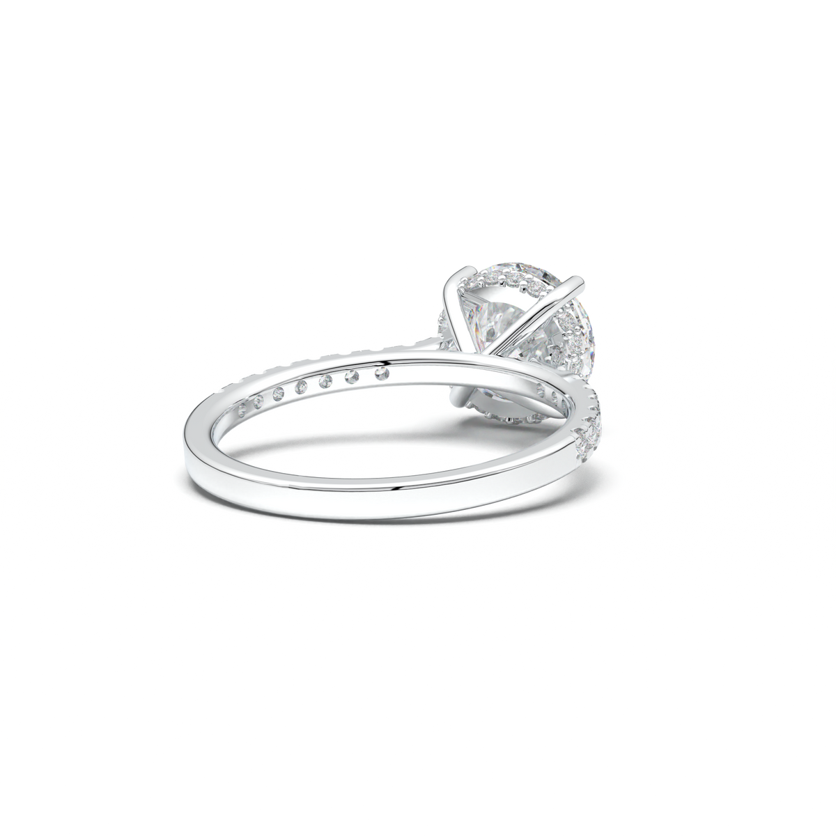 Round Pavé Engagement Ring