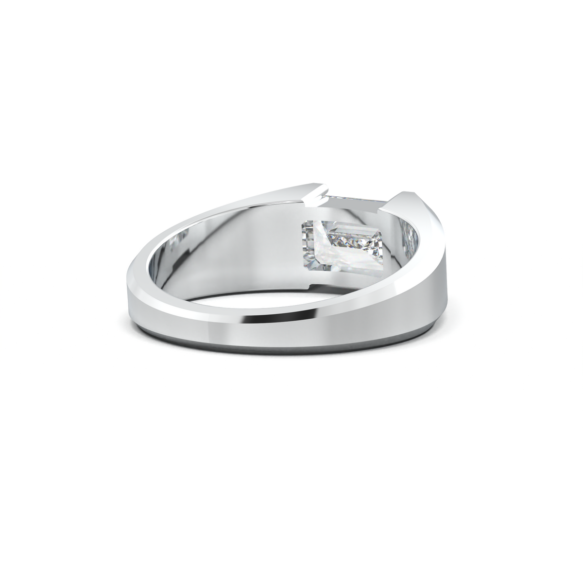 East-West Emerald Men's Ring
