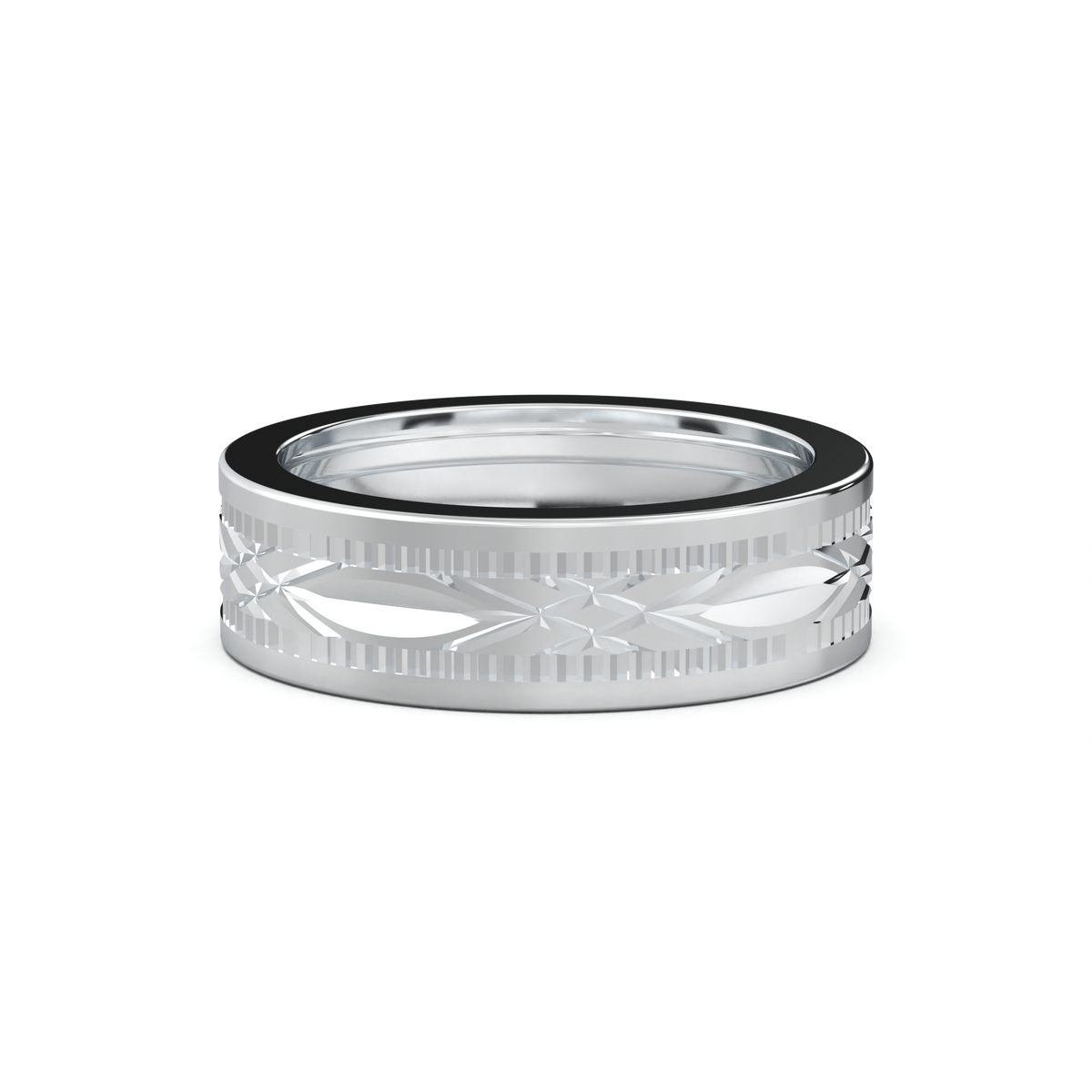 Engraved Geometric Men's Band