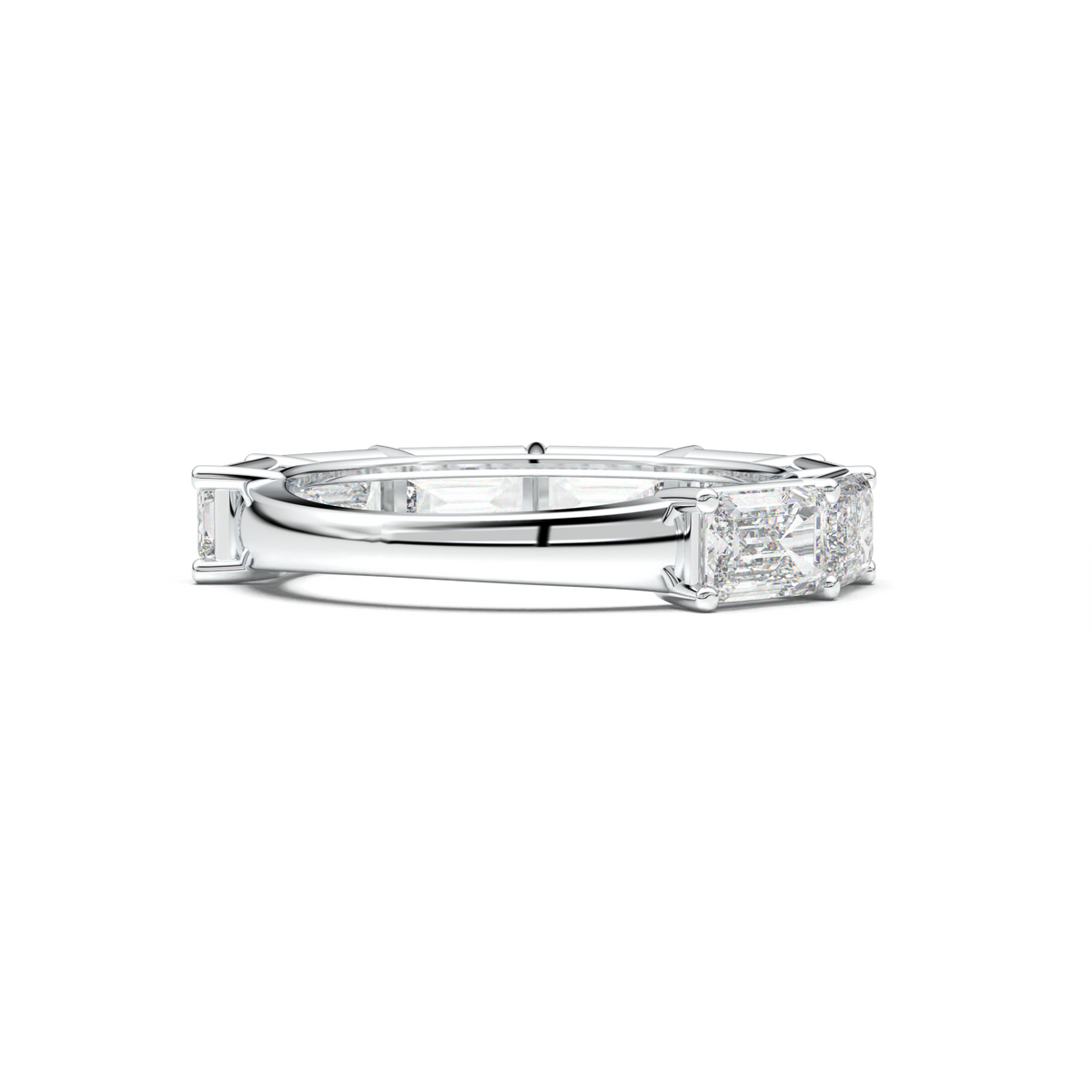 Emerald-Cut Six-Stone Wedding Band
