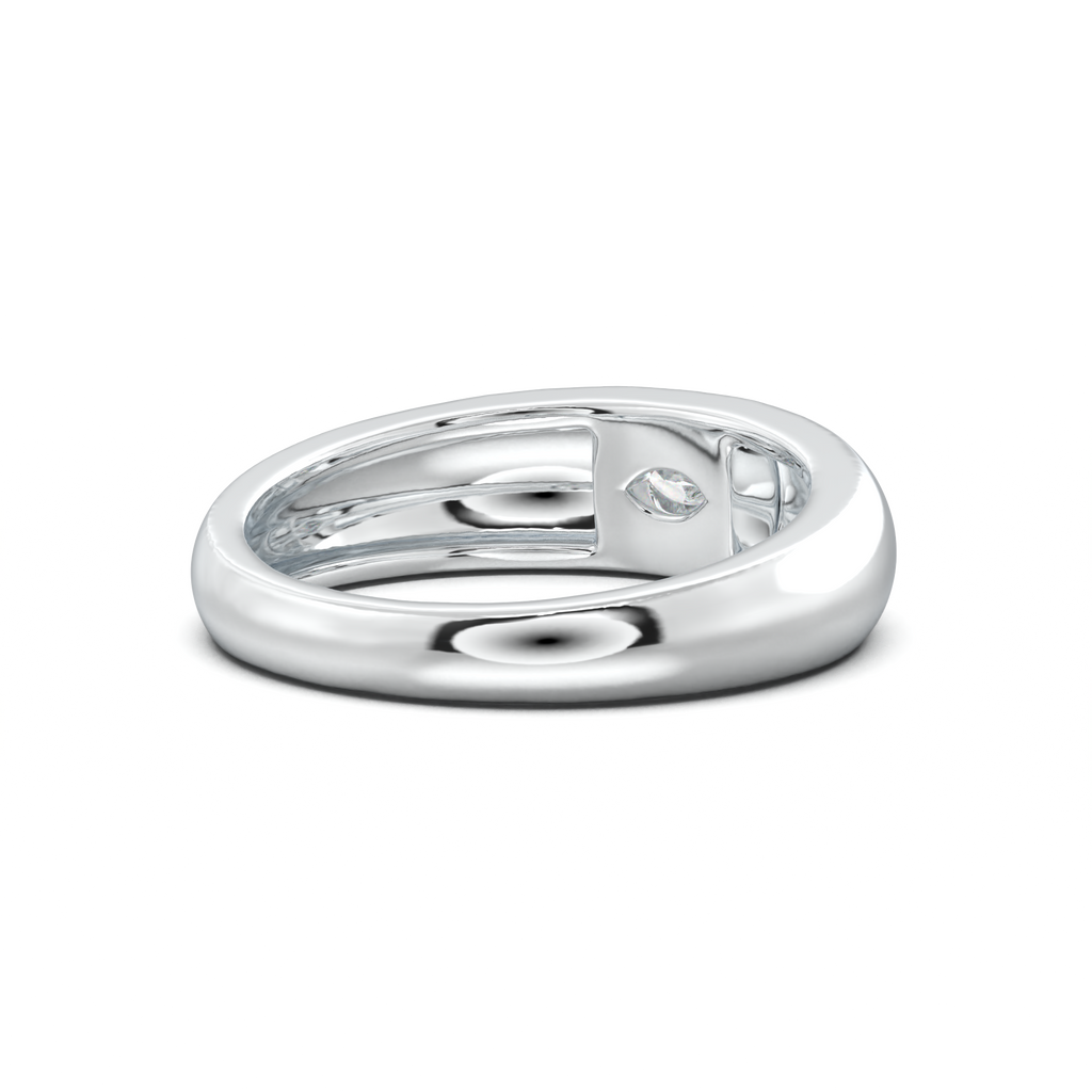 Flush-Set Marquise Men's Band