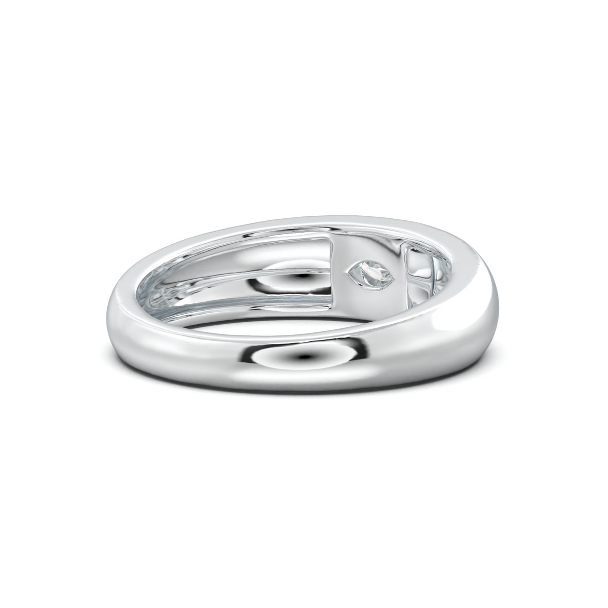 Flush-Set Marquise Men's Band