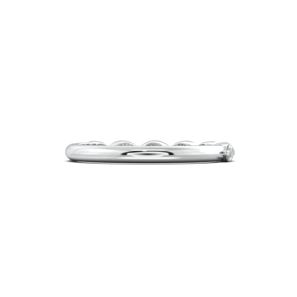 East-West Marquise Half-Eternity Wedding Band