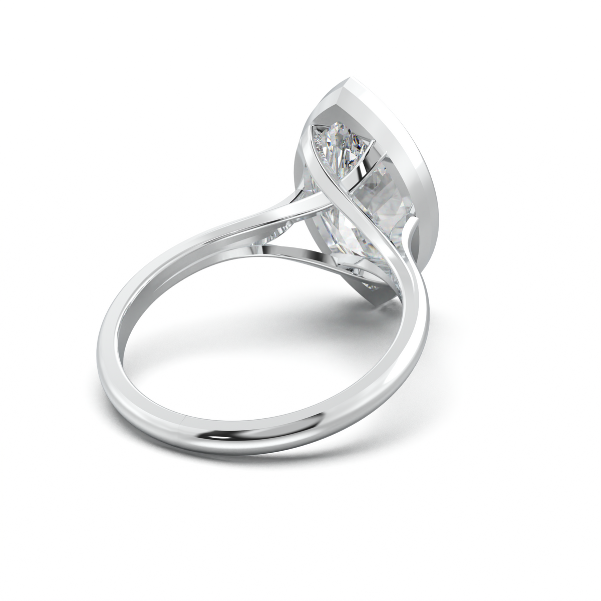 Marquise Bezel Solitaire Engagement Ring