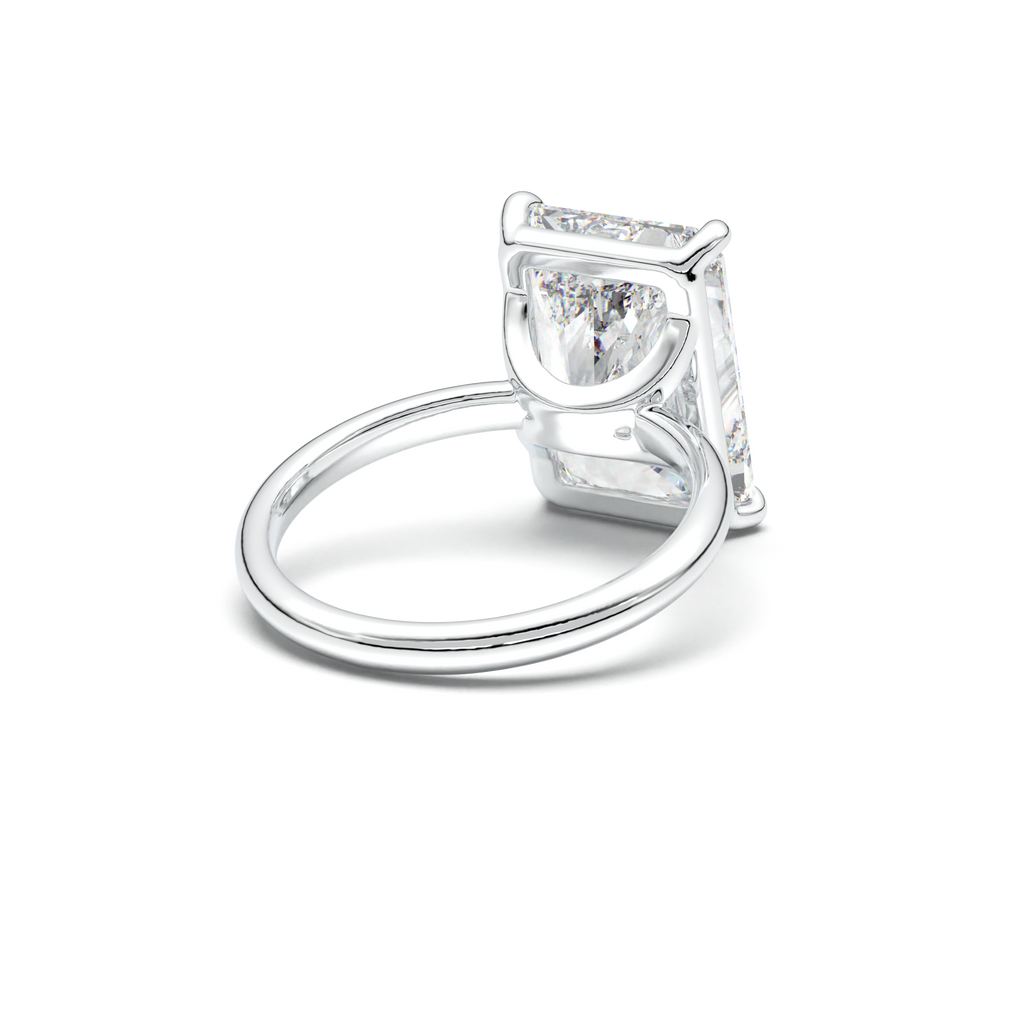 Radiant Solitaire Horseshoe Setting Engagement Ring