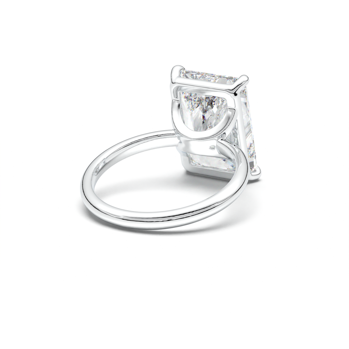 Radiant Solitaire Horseshoe Setting Engagement Ring