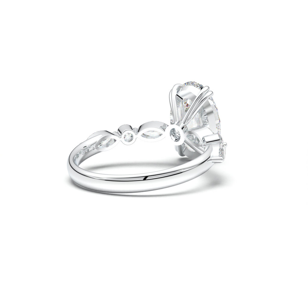 Oval Mixed-Shape Engagement Ring
