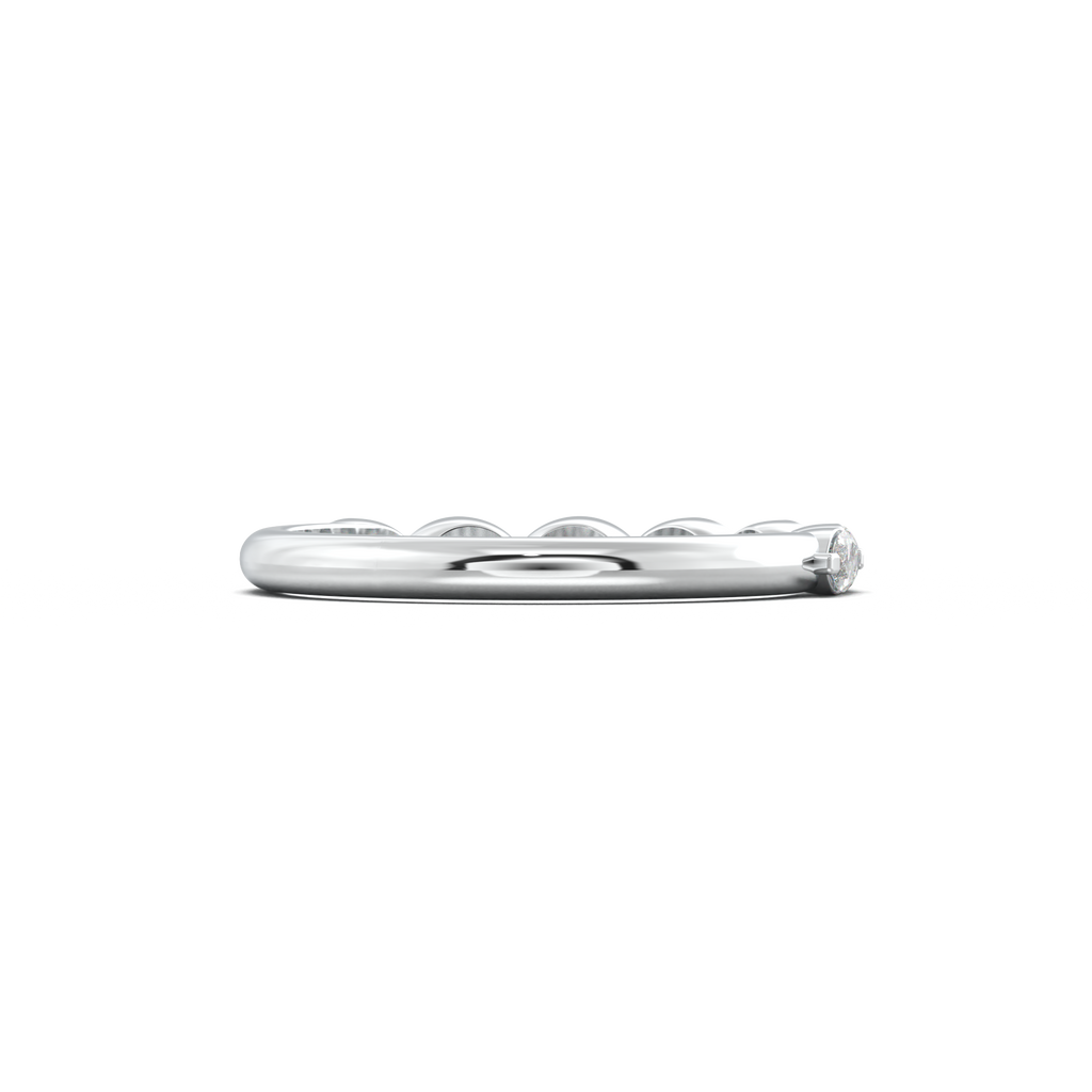 East-West Marquise Half-Eternity Wedding Band