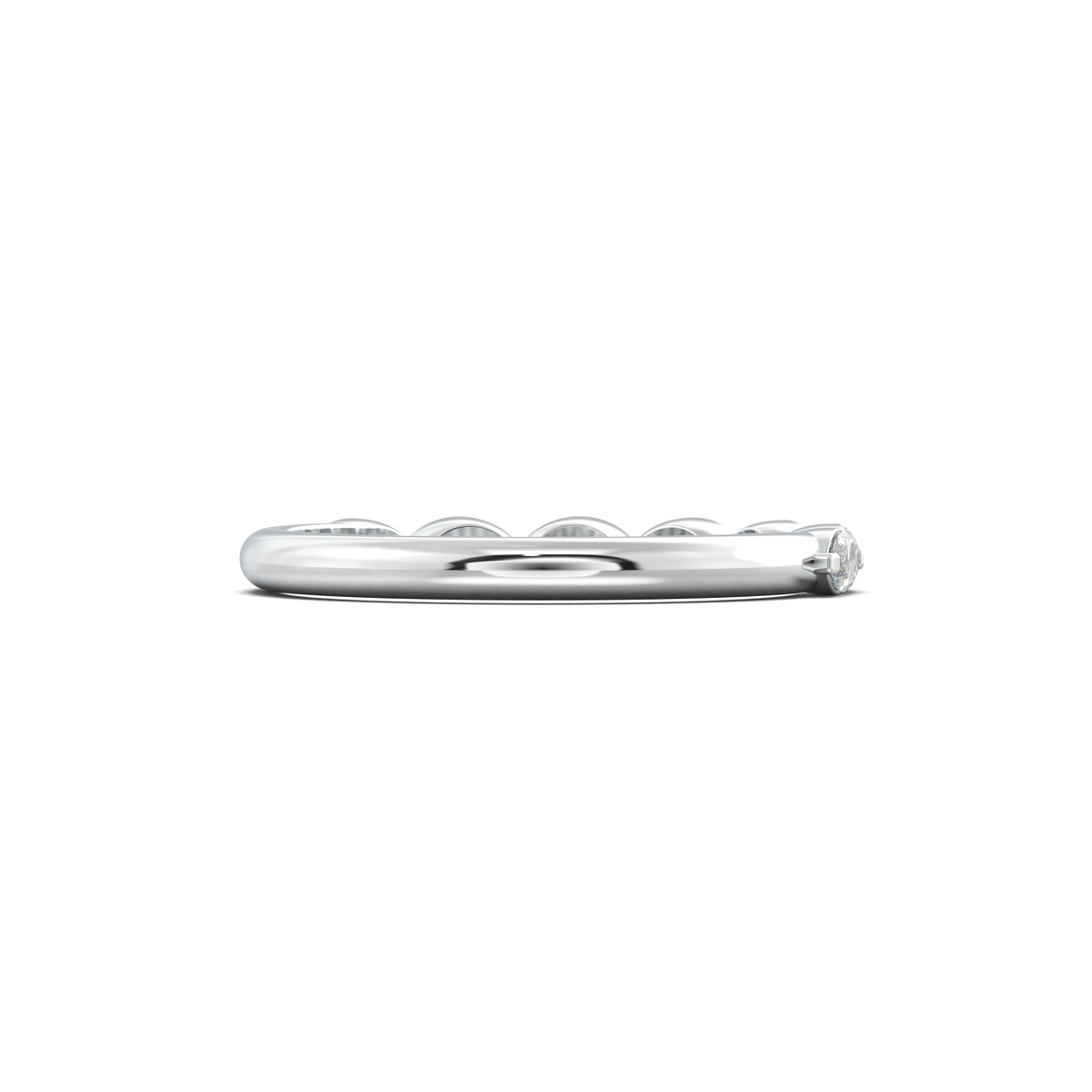 East-West Marquise Half-Eternity Wedding Band