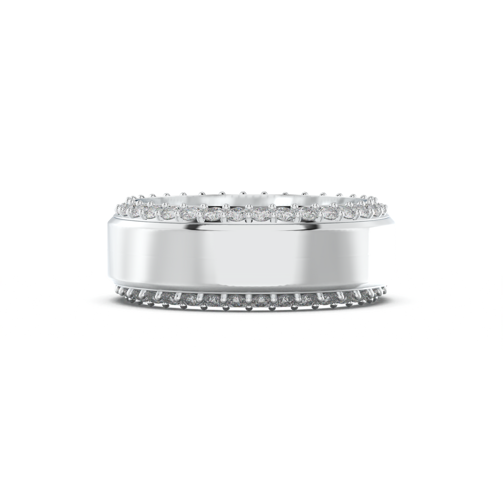 Double Pavé Edge Men's Band