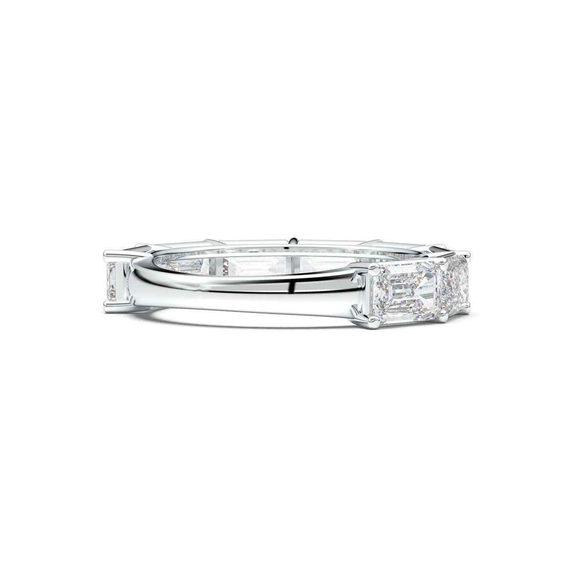 Emerald-Cut Six-Stone Wedding Band