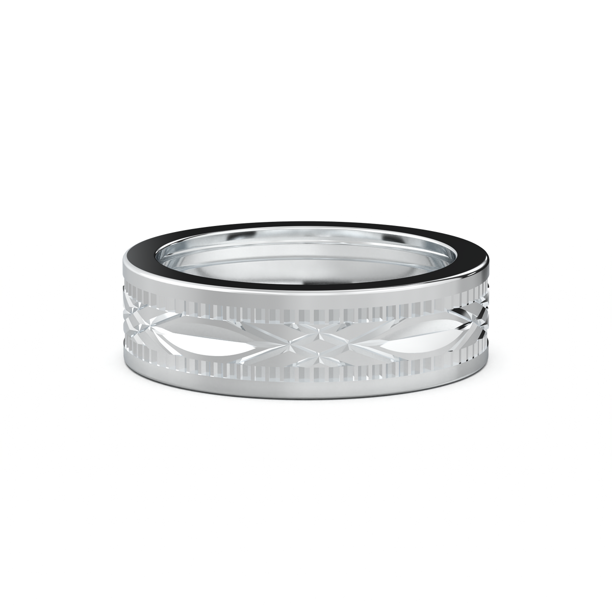 Engraved Geometric Men's Band