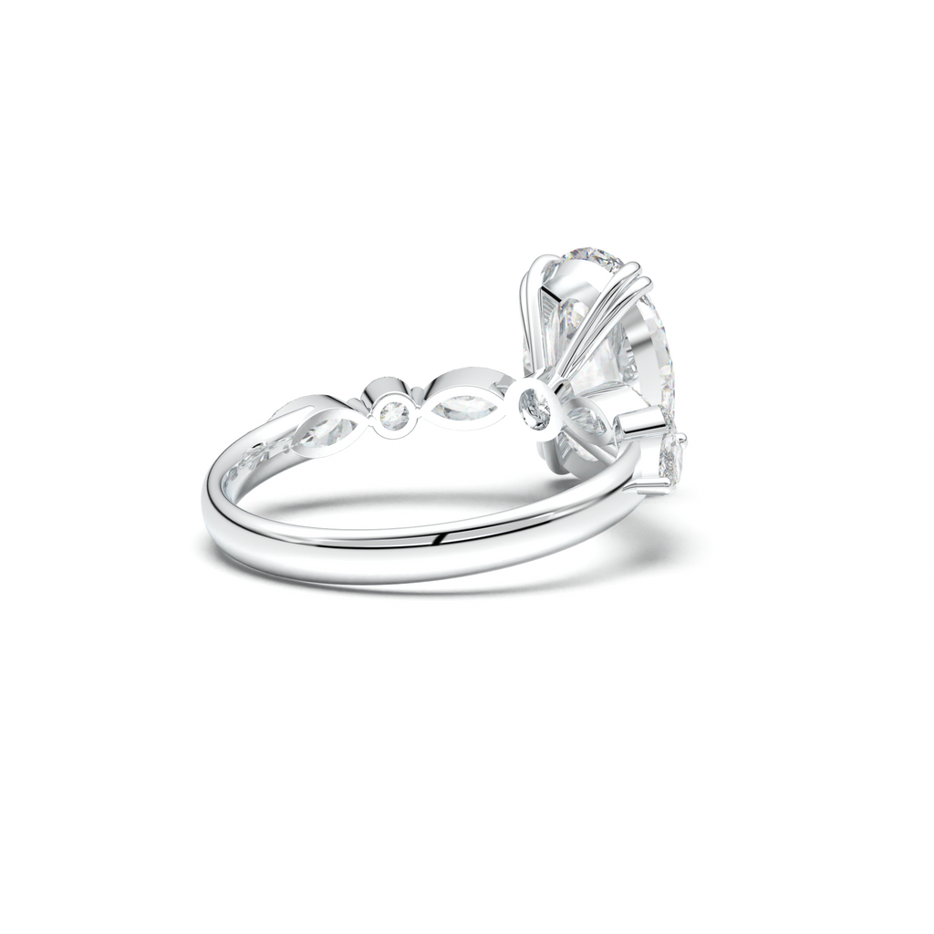 Oval Mixed-Shape Engagement Ring