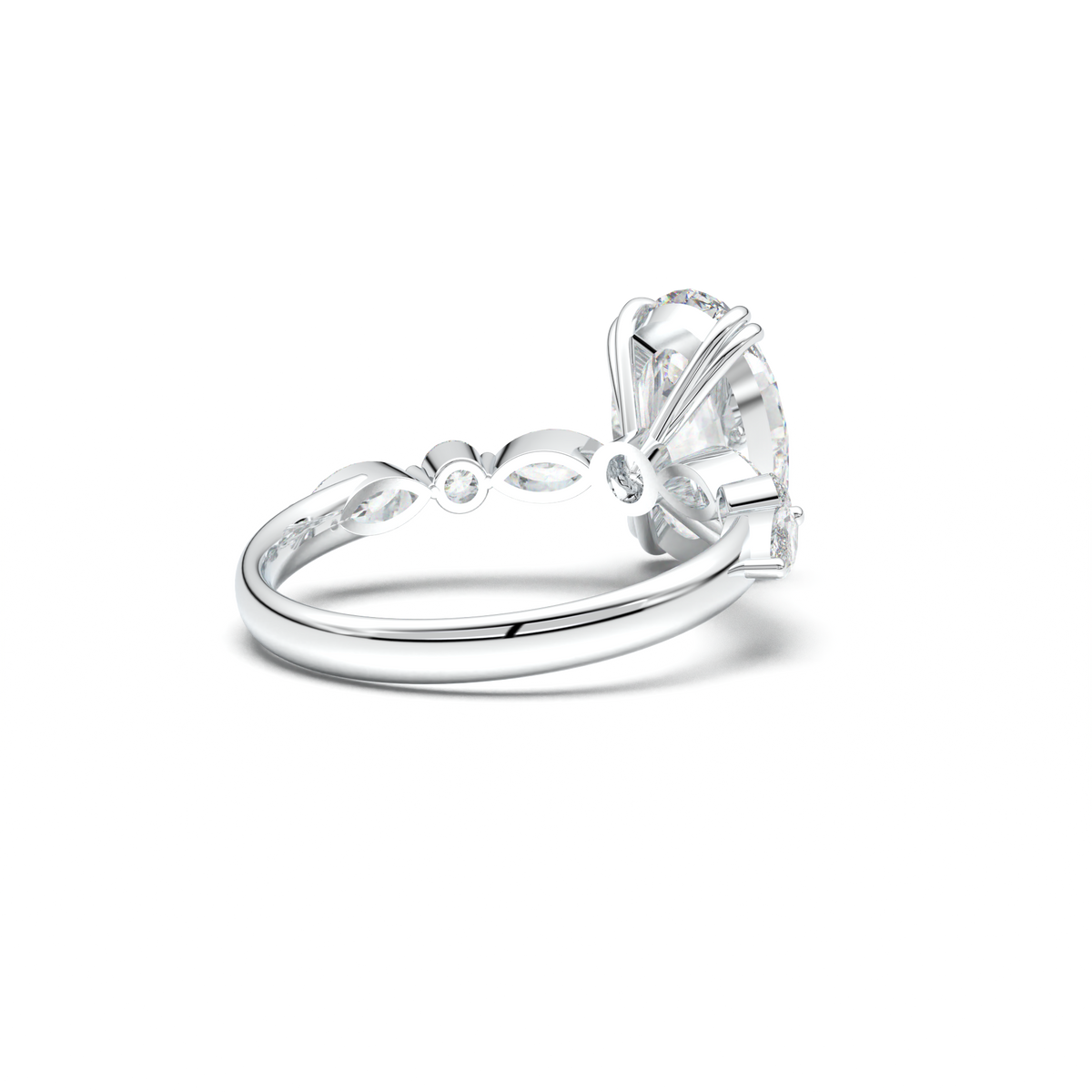 Oval Mixed-Shape Engagement Ring