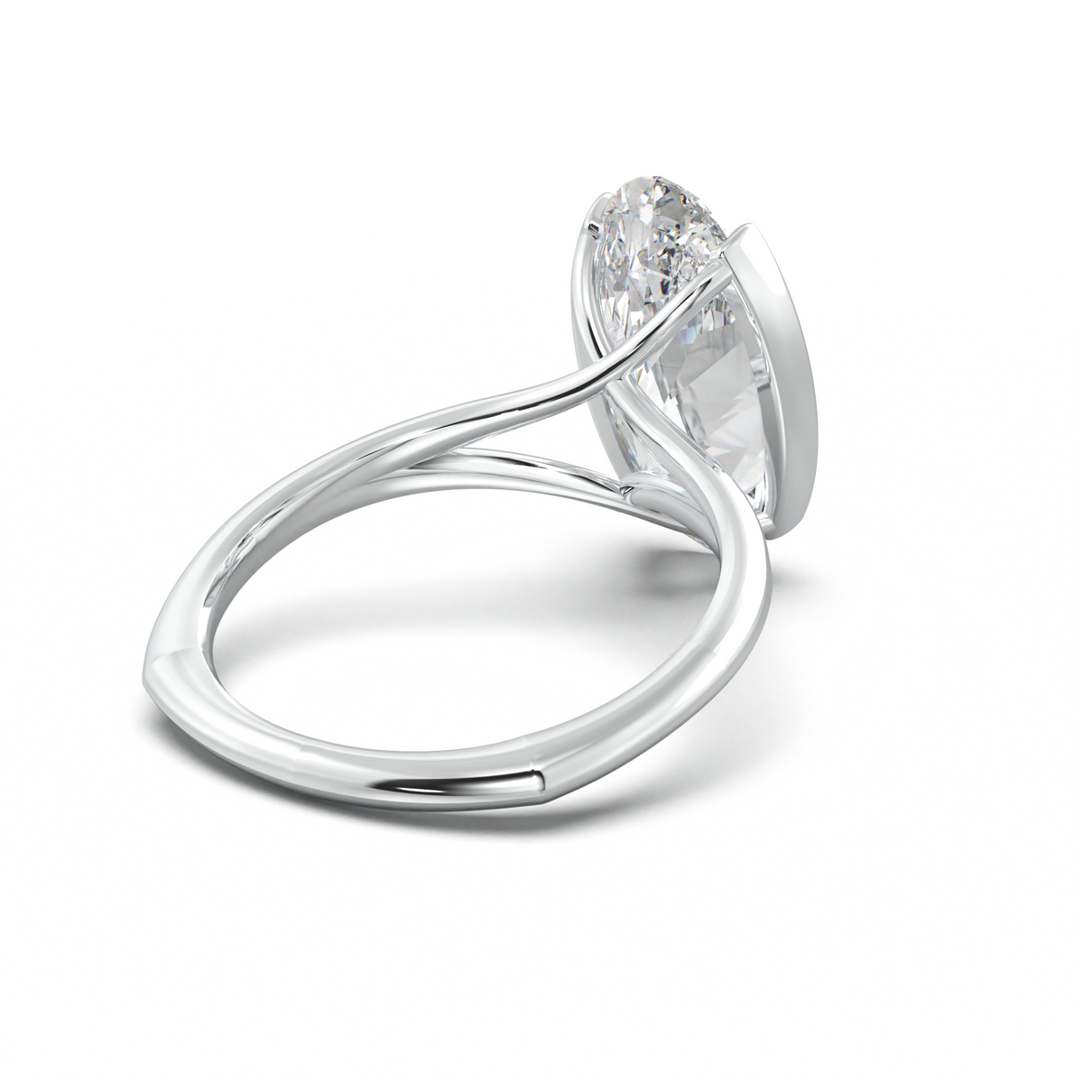 Moval Halo Pavé Engagement Ring