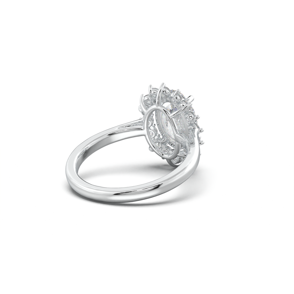 Oval Halo Engagement Ring