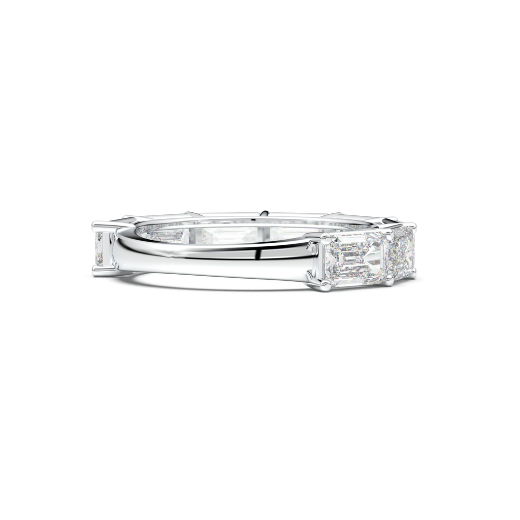 Emerald-Cut Six-Stone Wedding Band