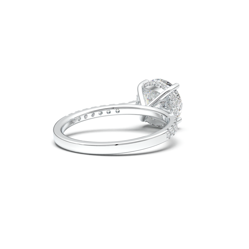 Round Pavé Engagement Ring