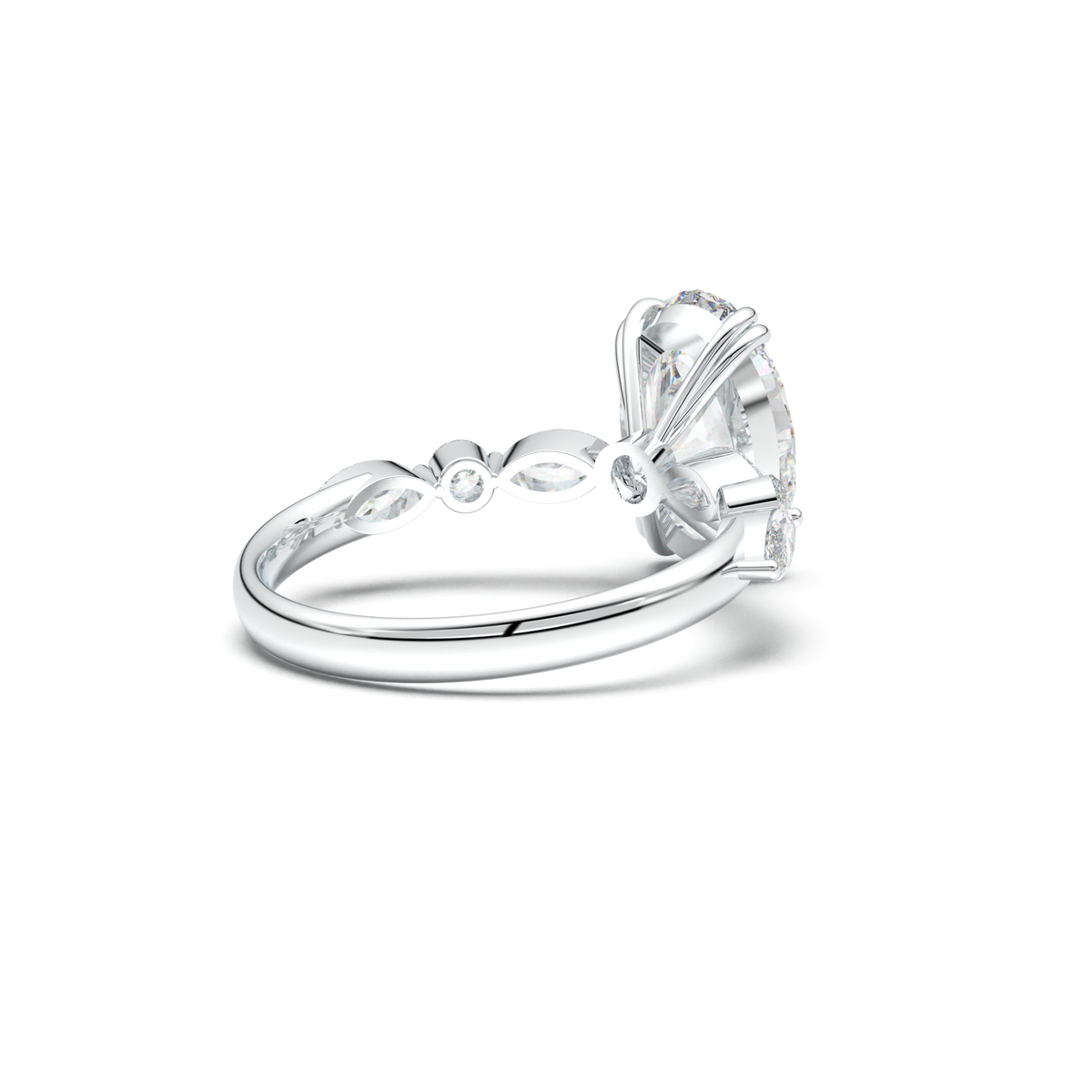 Oval Mixed-Shape Engagement Ring