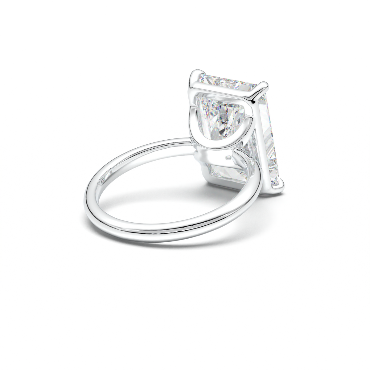 Radiant Solitaire Horseshoe Setting Engagement Ring