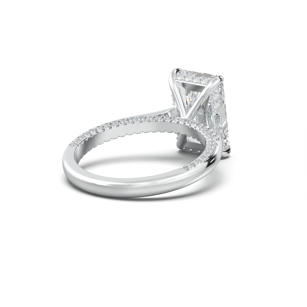 Radiant Pavé Hidden Halo Engagement Ring