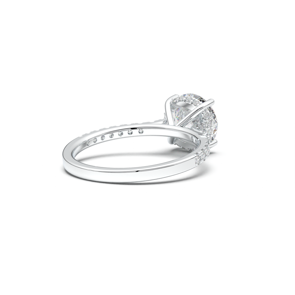 Round Pavé Engagement Ring