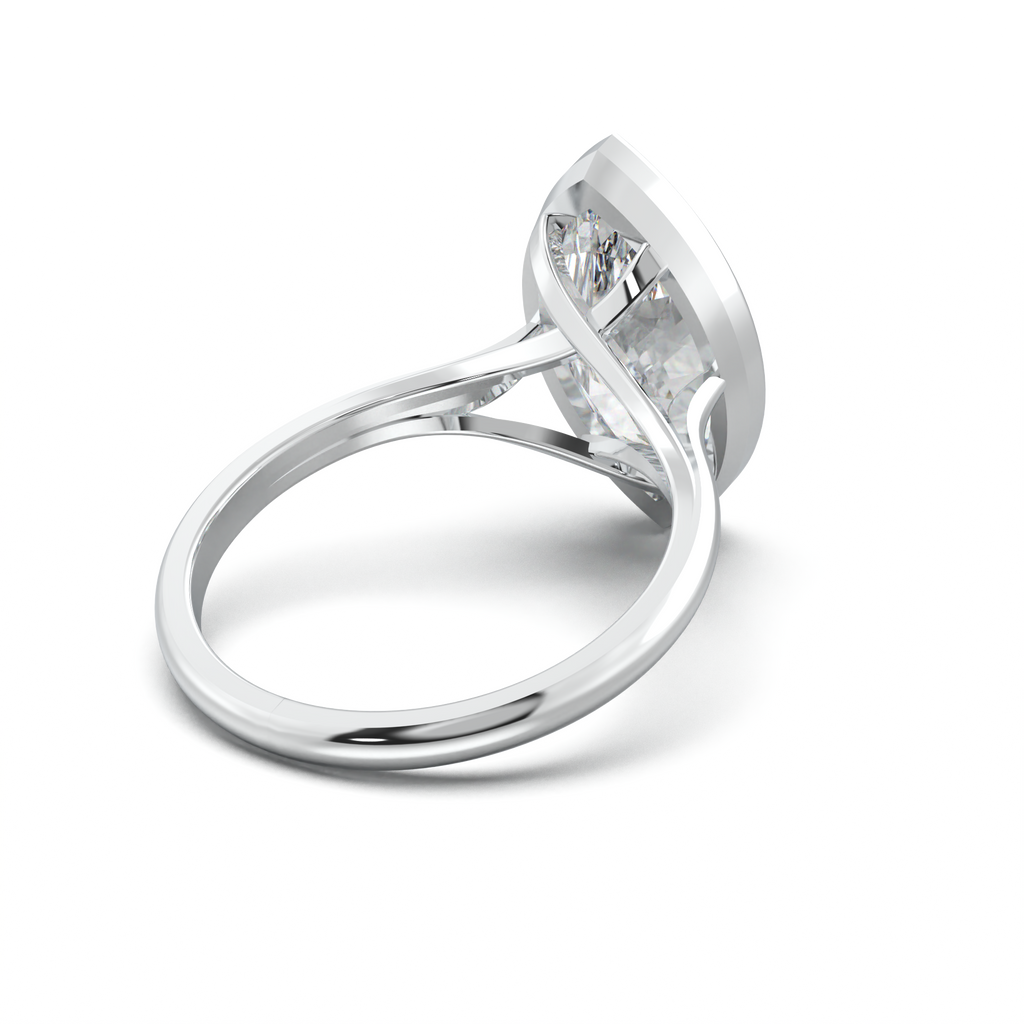 Marquise Bezel Solitaire Engagement Ring