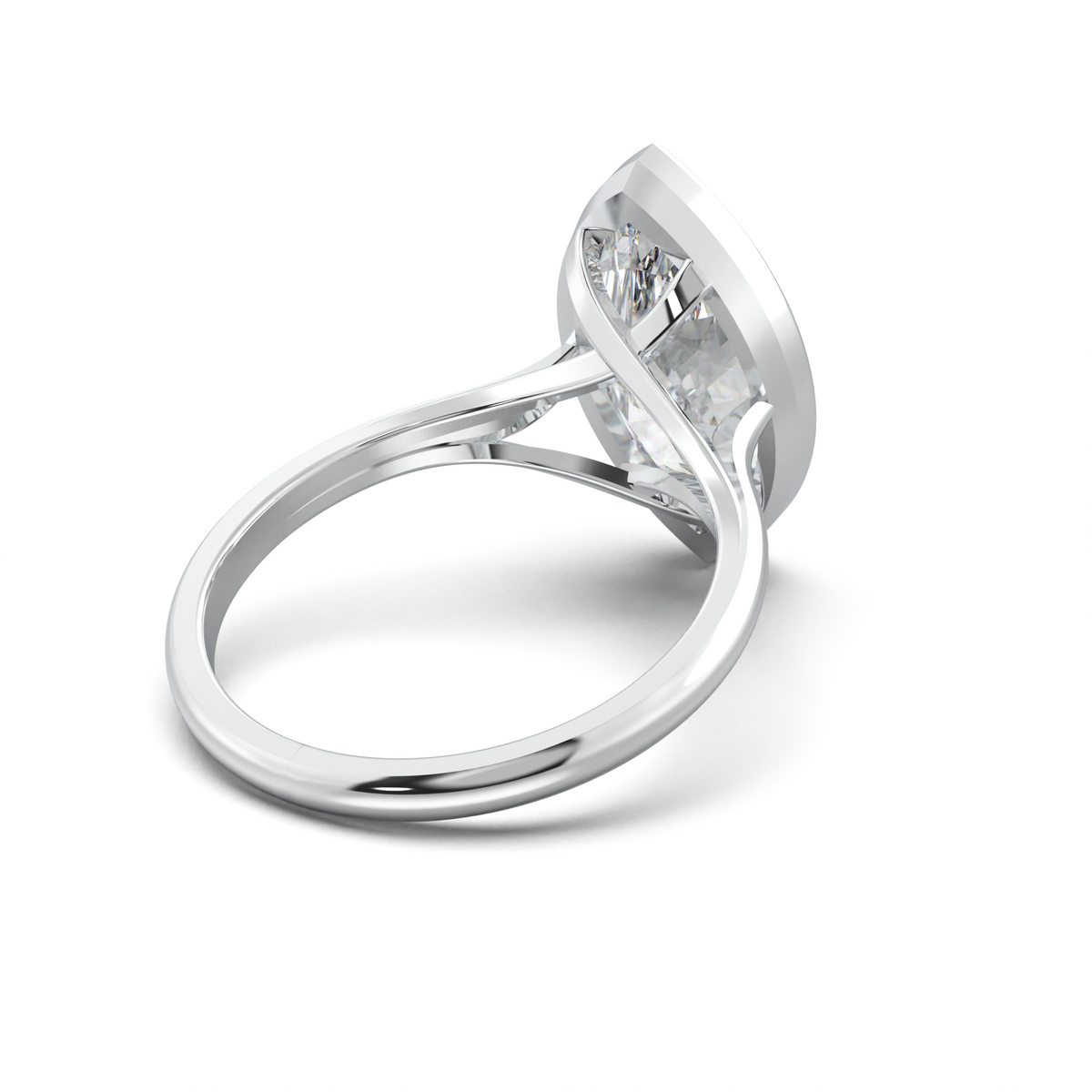 Marquise Bezel Solitaire Engagement Ring