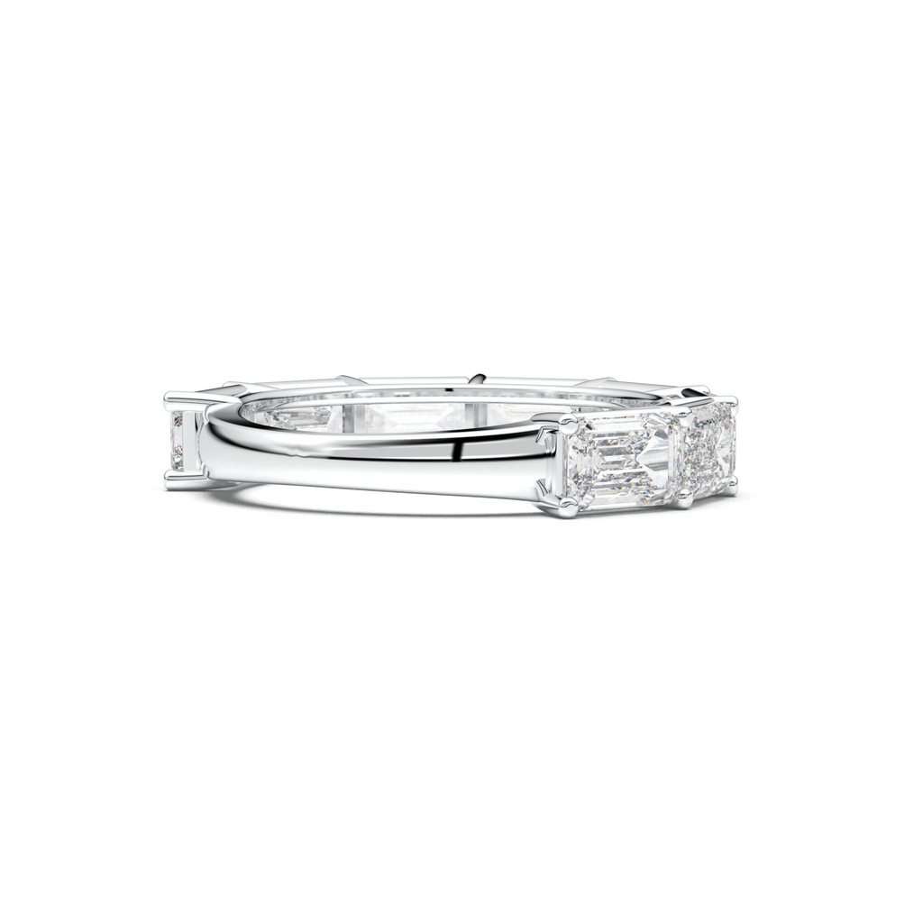 Emerald-Cut Six-Stone Wedding Band