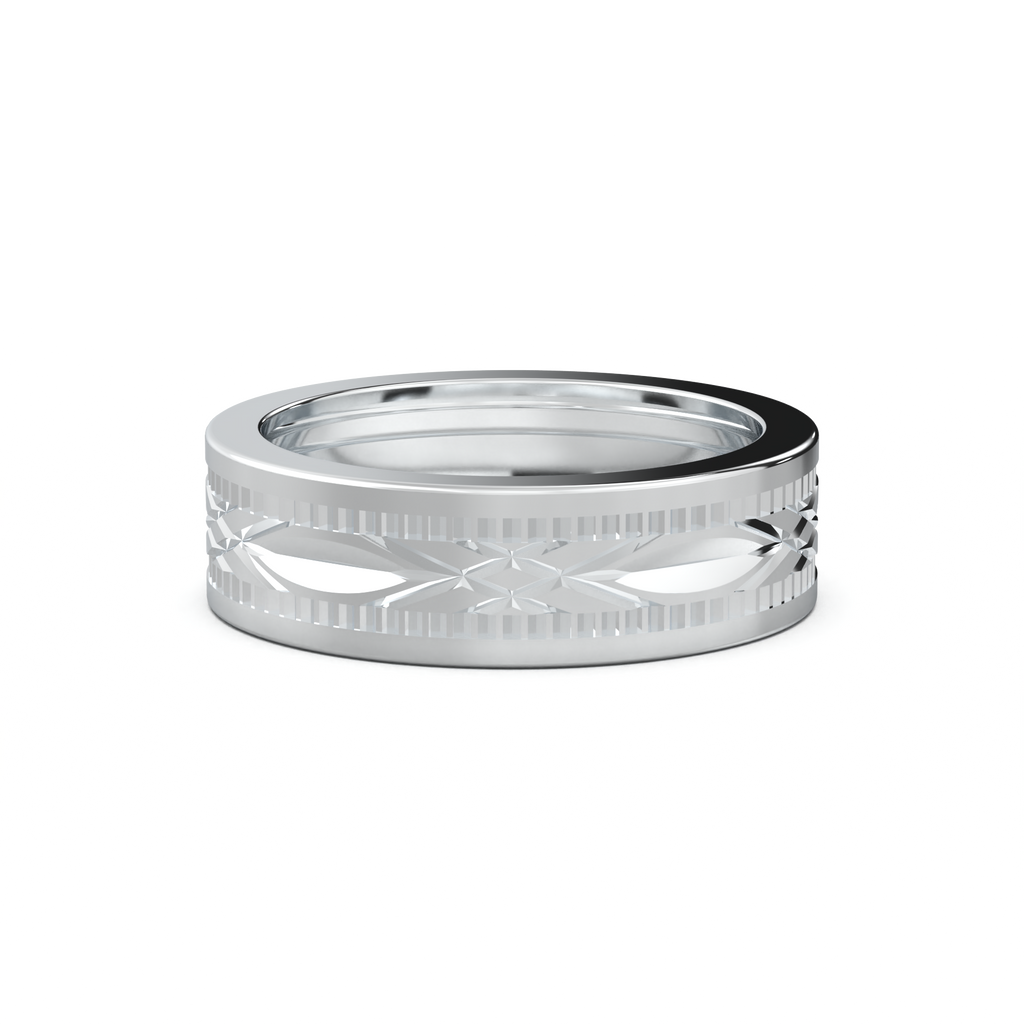 Engraved Geometric Men's Band