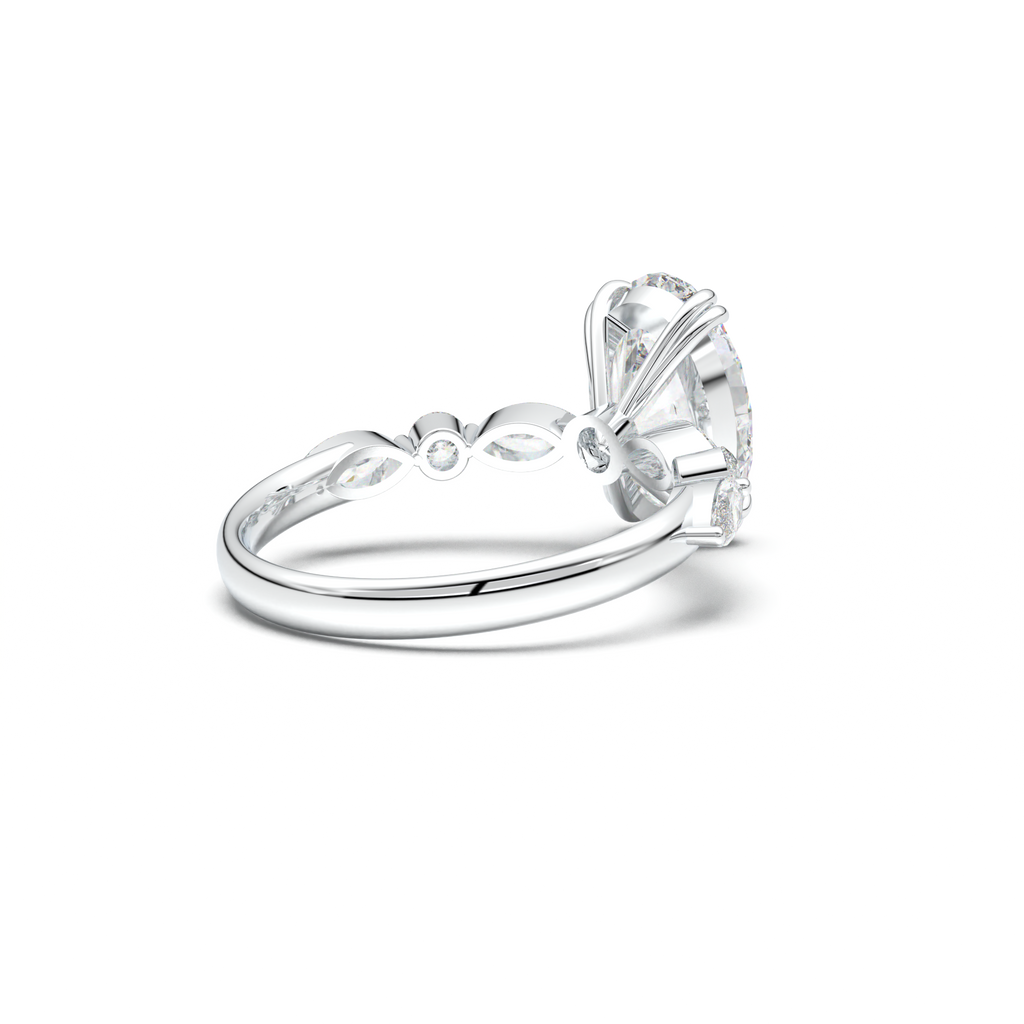 Oval Mixed-Shape Engagement Ring