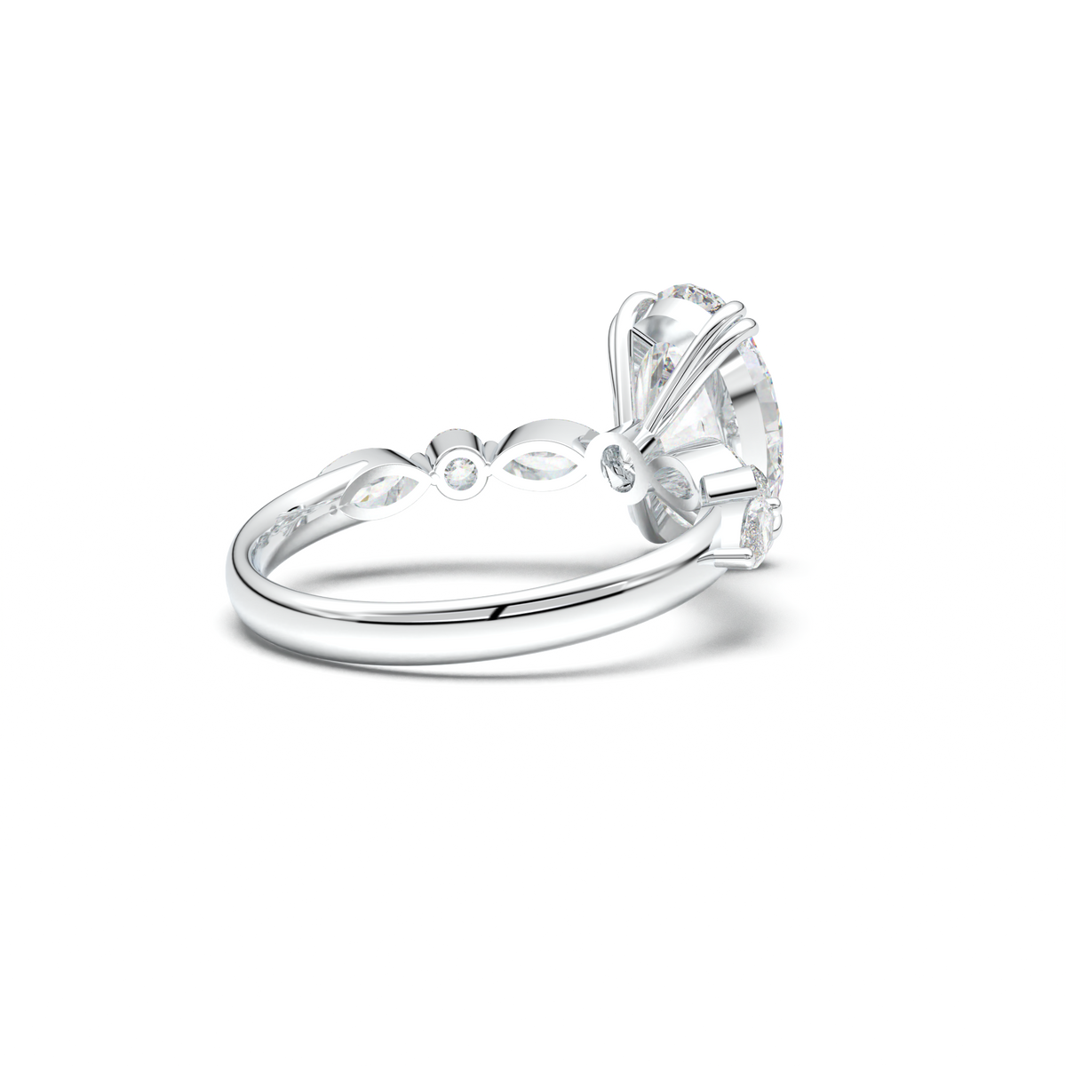 Oval Mixed-Shape Engagement Ring