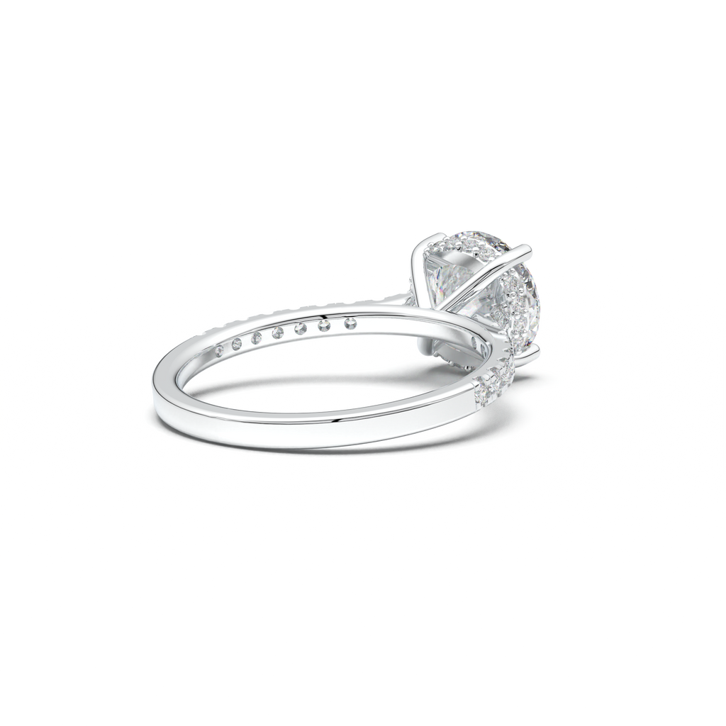 Round Pavé Engagement Ring