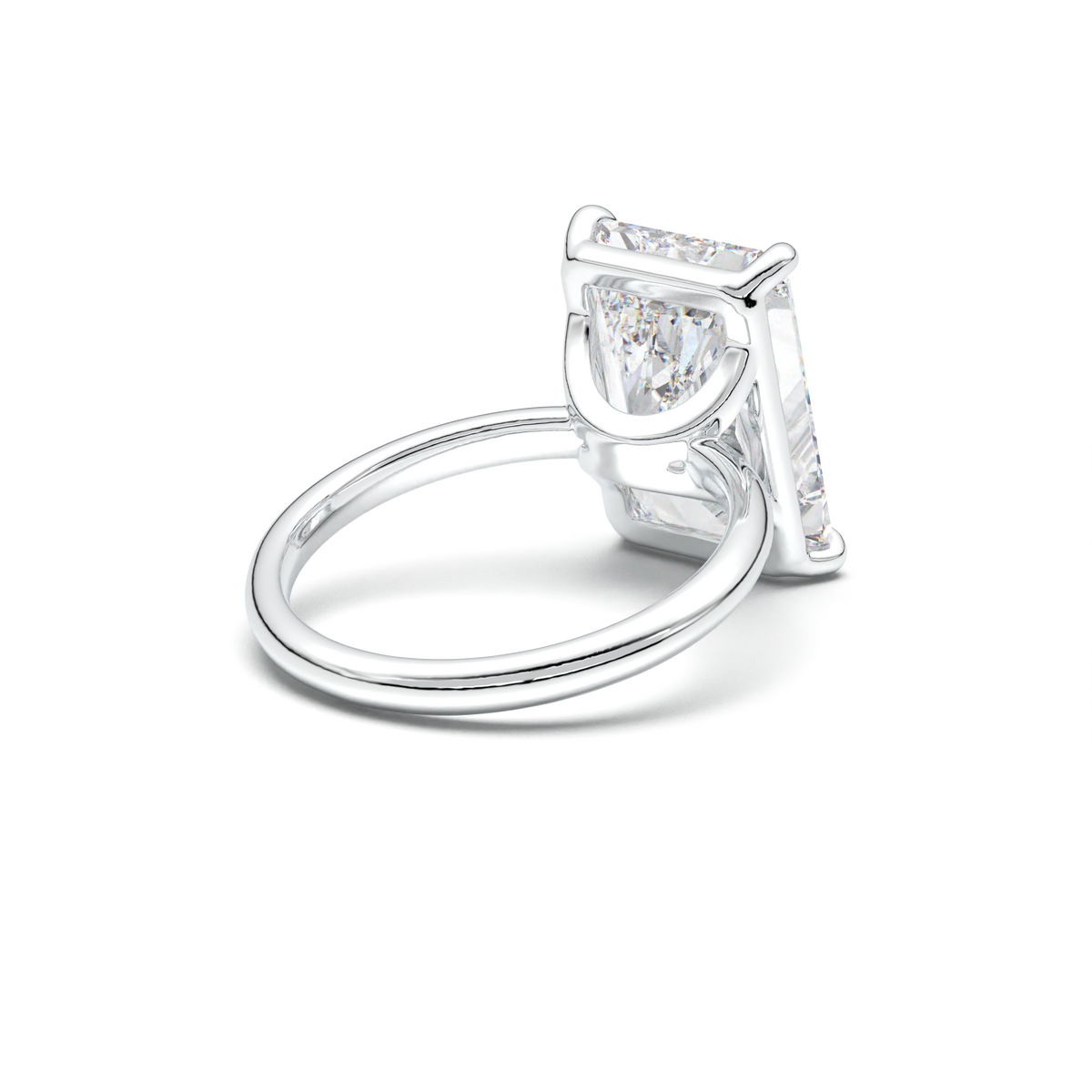 Radiant Solitaire Horseshoe Setting Engagement Ring