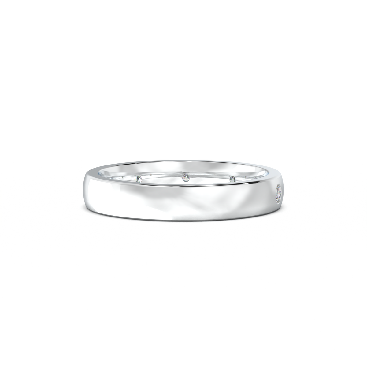 Five-Diamond Flush-Set Men's Band