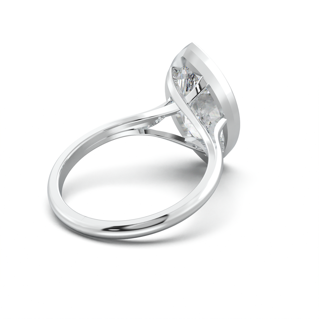 Marquise Bezel Solitaire Engagement Ring