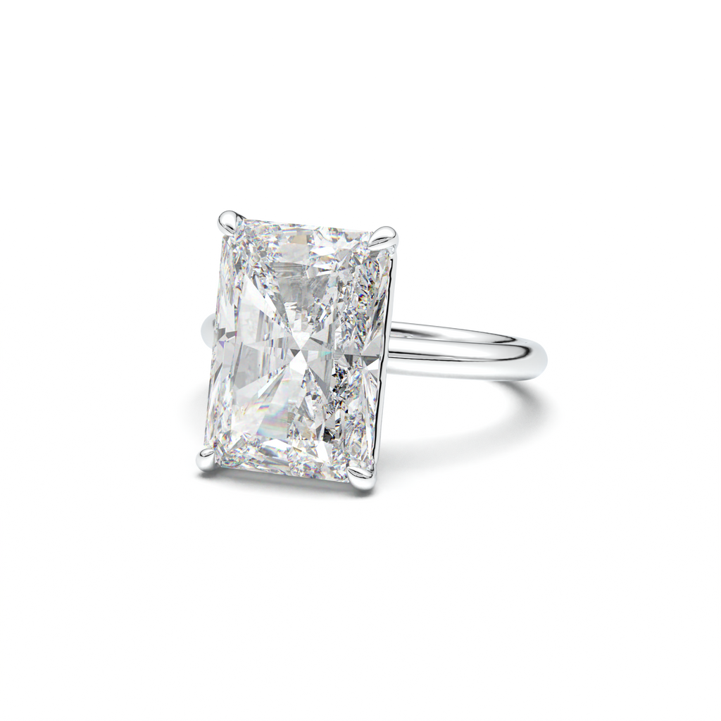 Radiant Solitaire Horseshoe Setting Engagement Ring