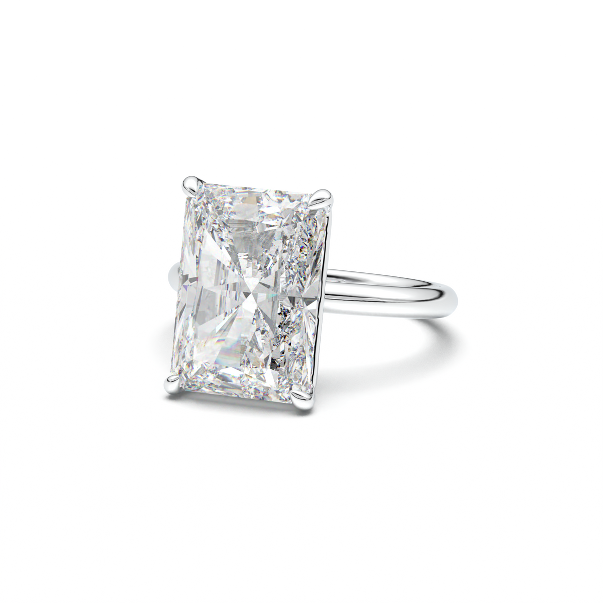 Radiant Solitaire Horseshoe Setting Engagement Ring