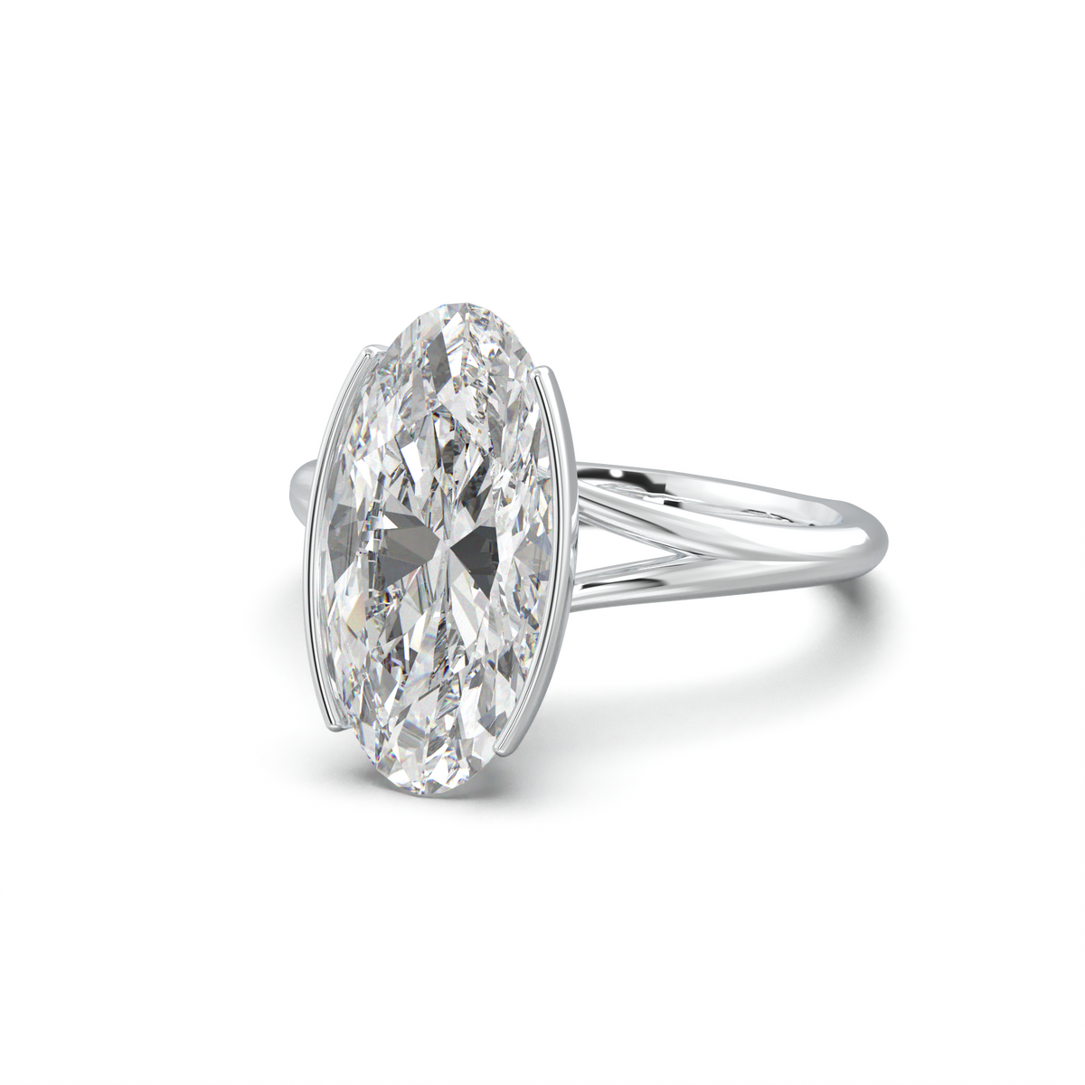 Moval Halo Pavé Engagement Ring