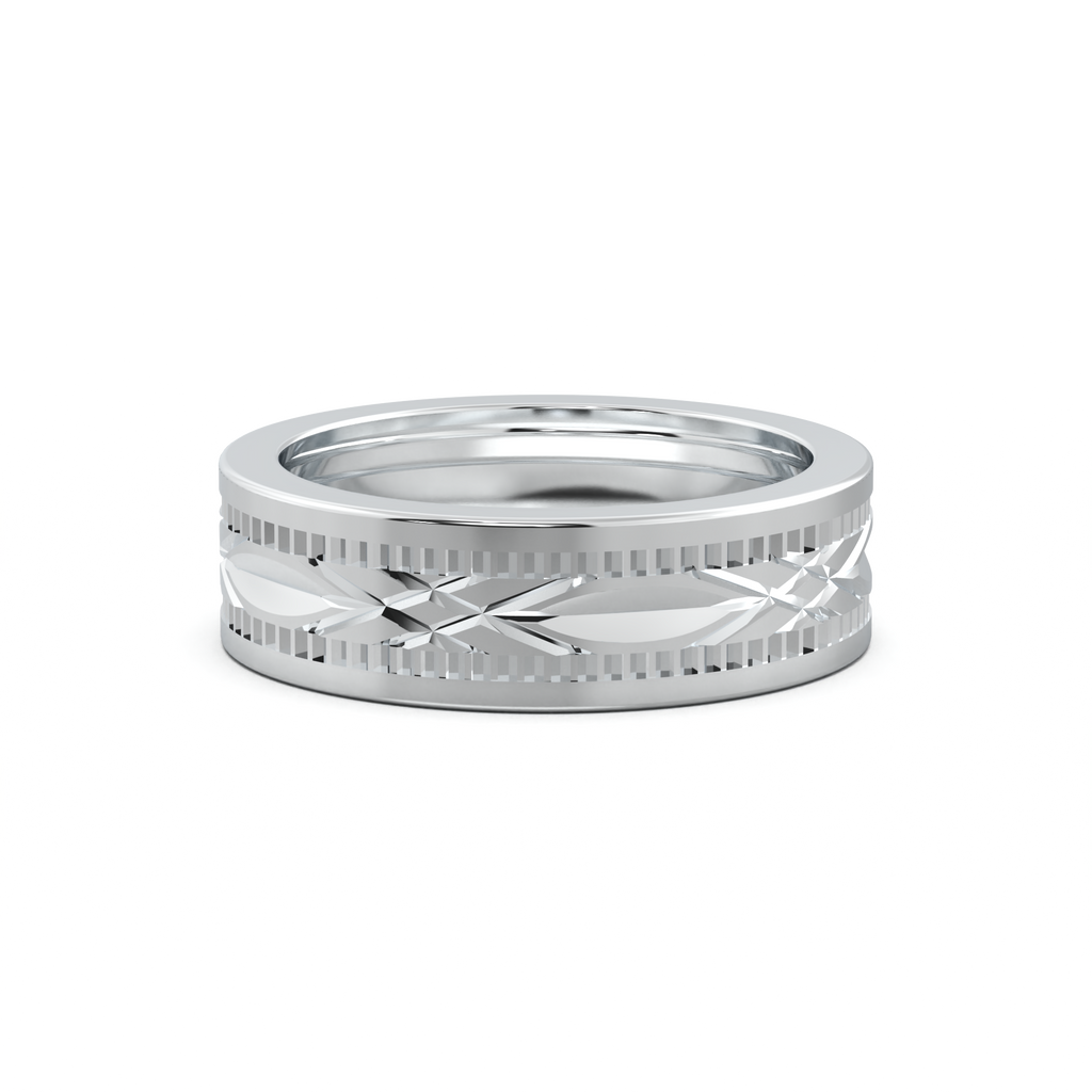 Engraved Geometric Men's Band
