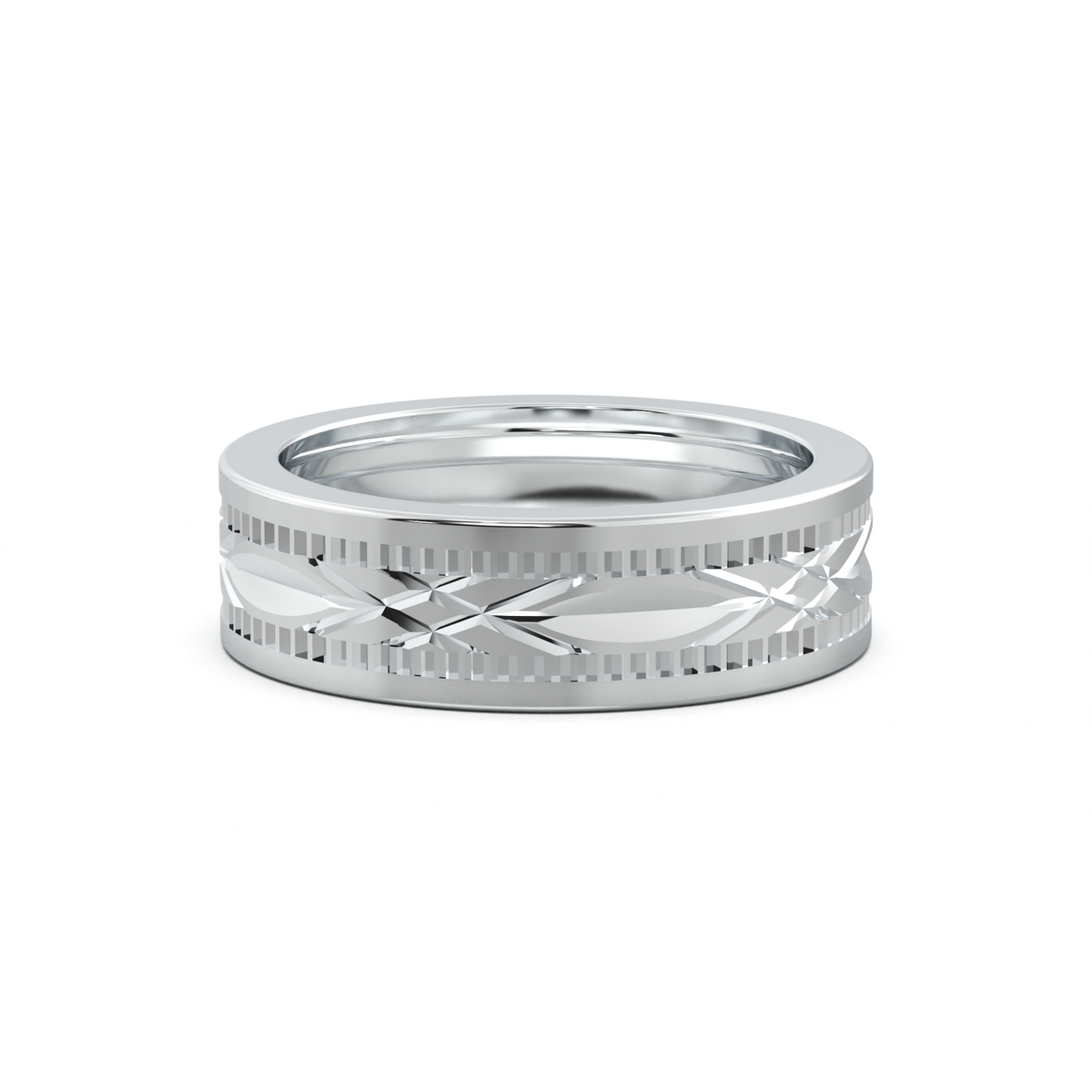 Engraved Geometric Men's Band