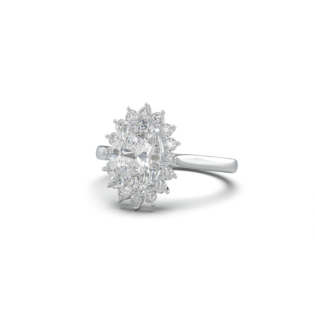 Oval Halo Engagement Ring