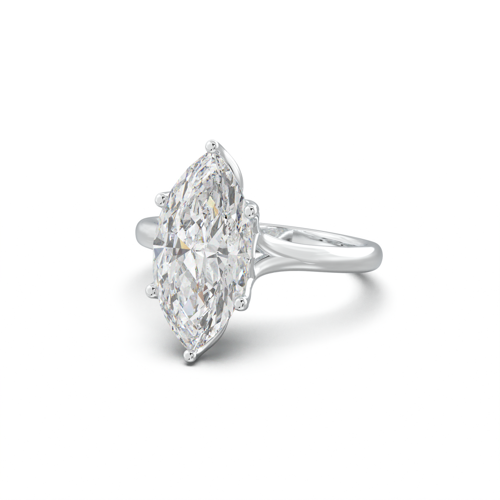 Marquise Solitaire with Hidden Diamond Accent